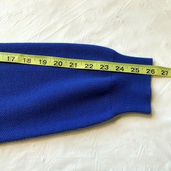 Polo Ralph Lauren Pima Cotton Sweater Pullover Waffle Knit 1/4 Zip Blue XL EUC - Picture 12 of 12